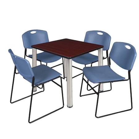 Kee Kee Square Table & Chair Set, Wood, Metal, Polypropylene Top TB3030MHBPCM44BE